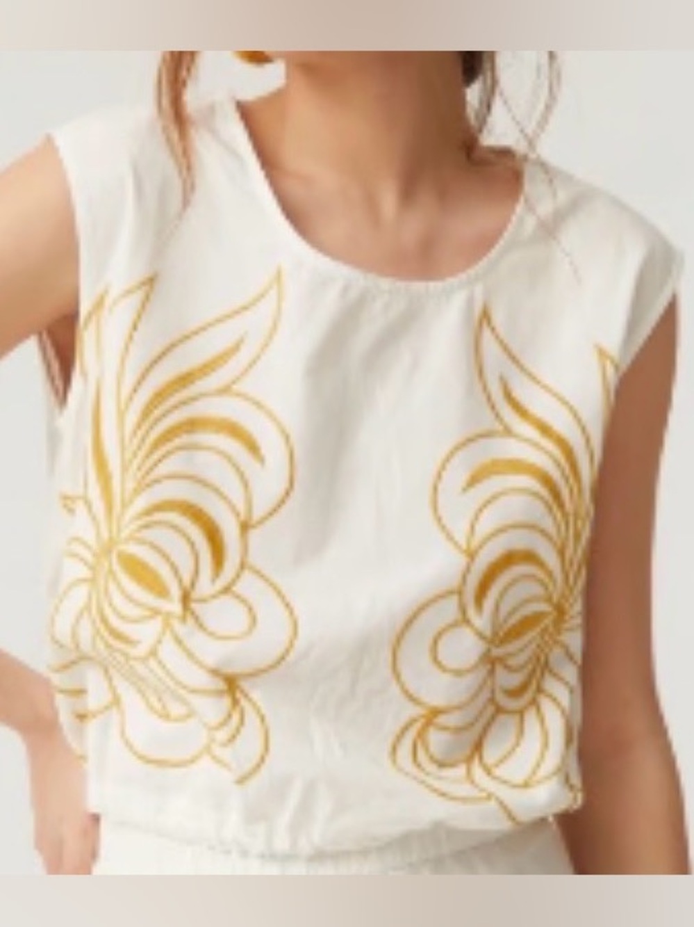 NWT Joie Embroidered Sleeveless Top